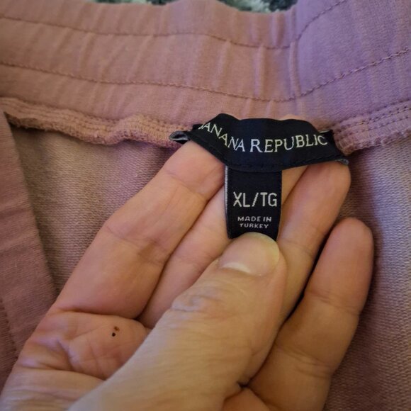 Banana Republic Coral Pink Viscose Blend Drawstring Sweatpants Sz XL - Picture 7 of 7